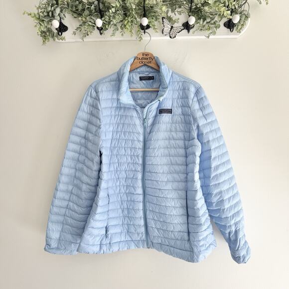 Vineyard Vines Women’s Packable Blue Full Zip Puffer Jacket XL PB - Picture 1 of 4